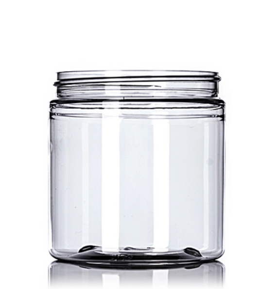 8 OZ CLEAR PET PLASTIC SINGLE WALL JAR  70-400 NECK FINISH